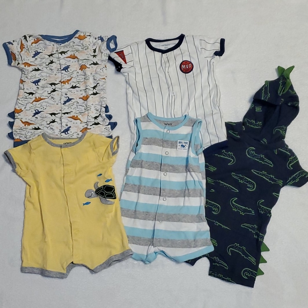 5 boys Carter's 6m rompers